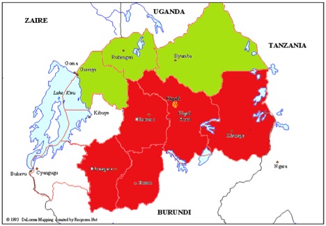 carte topo rwanda